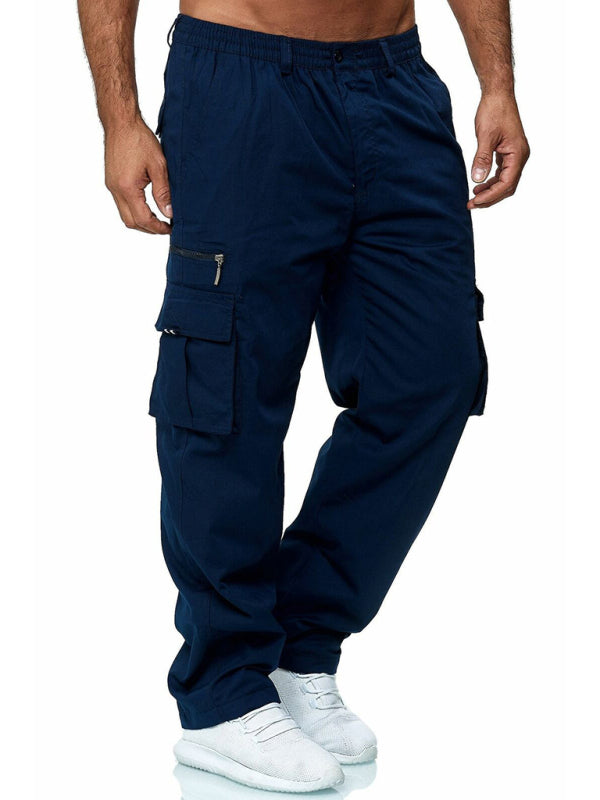 Men's Casual Multi-Pocket Loose Straight Cargo Pants - K - 4 COLORS -