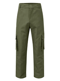 Thumbnail for Men's multi-pocket loose casual straight cargo pants - K - 5 COLORS -