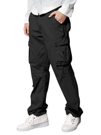 Thumbnail for Men's multi-pocket loose casual straight cargo pants - K - 5 COLORS -