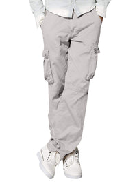 Thumbnail for Men's multi-pocket loose casual straight cargo pants - K - 5 COLORS -