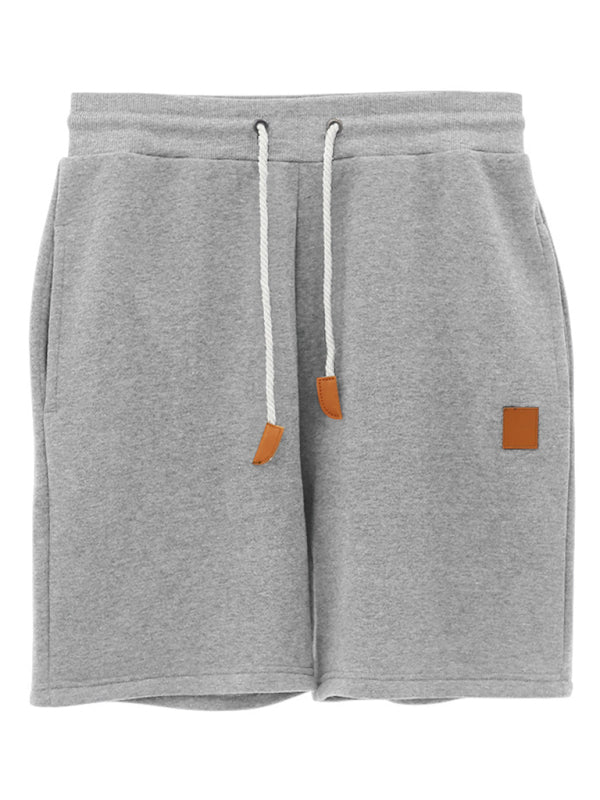 Men's new drawstring loose brushed skin-friendly casual sports shorts - K - 3 COLORS -