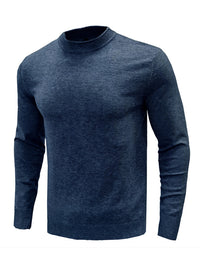 Thumbnail for Men's new solid color long sleeve sweater - K - 8 COLORS -