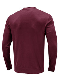 Thumbnail for Men's new solid color long sleeve sweater - K - 8 COLORS -