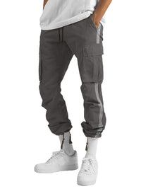 Thumbnail for Men's new fashionable casual drawstring pockets color-blocked Pants - K - 6 COLORS -