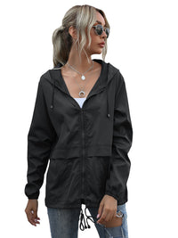 Thumbnail for New women's zipper hoodie lightweight outdoor hiking raincoat jacket - K - 5 COLORS -