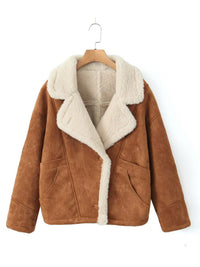 Thumbnail for Women's New Retro Casual Faux Lamb Wool Jacket - K - 2 COLORS -