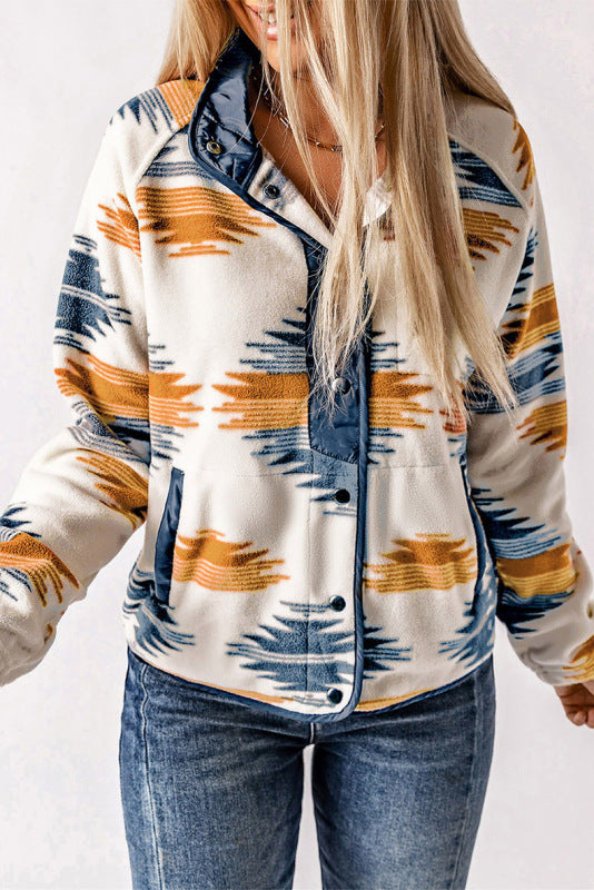 Women's western style printed cardigan jacket - K - 4 COLORS -