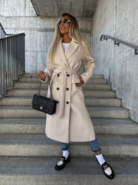 Thumbnail for Women's New autumn and winter simple long-sleeved lapel button slit Jacket - K - 5 COLORS