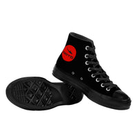 Thumbnail for OOTO - SF_D71 High Top Canvas Shoes - CLASSIC B & R - Black soles - 1 COLOR -