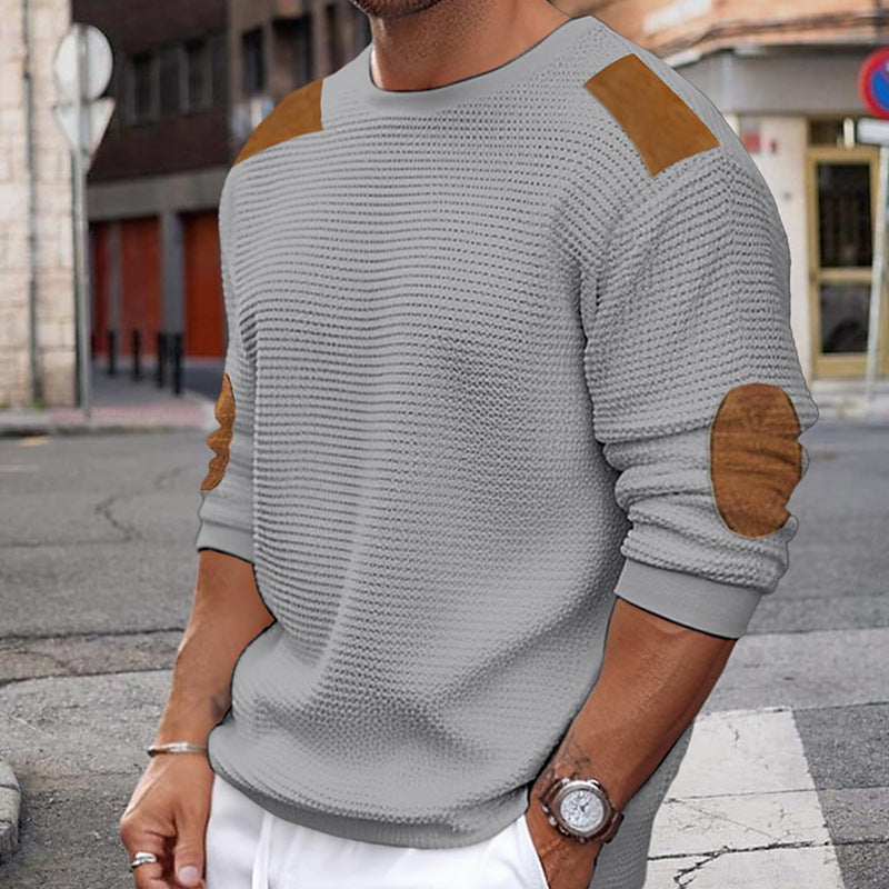 Men's casual pullover warm long sleeve sweater - K - 4 COLORS -