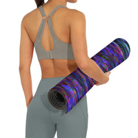 Thumbnail for OOTO - Yoga Mat - Glyphic en white over purple neon storm