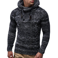 Thumbnail for Men's casual pullover warm long sleeve sweater - K - 4 COLORS -