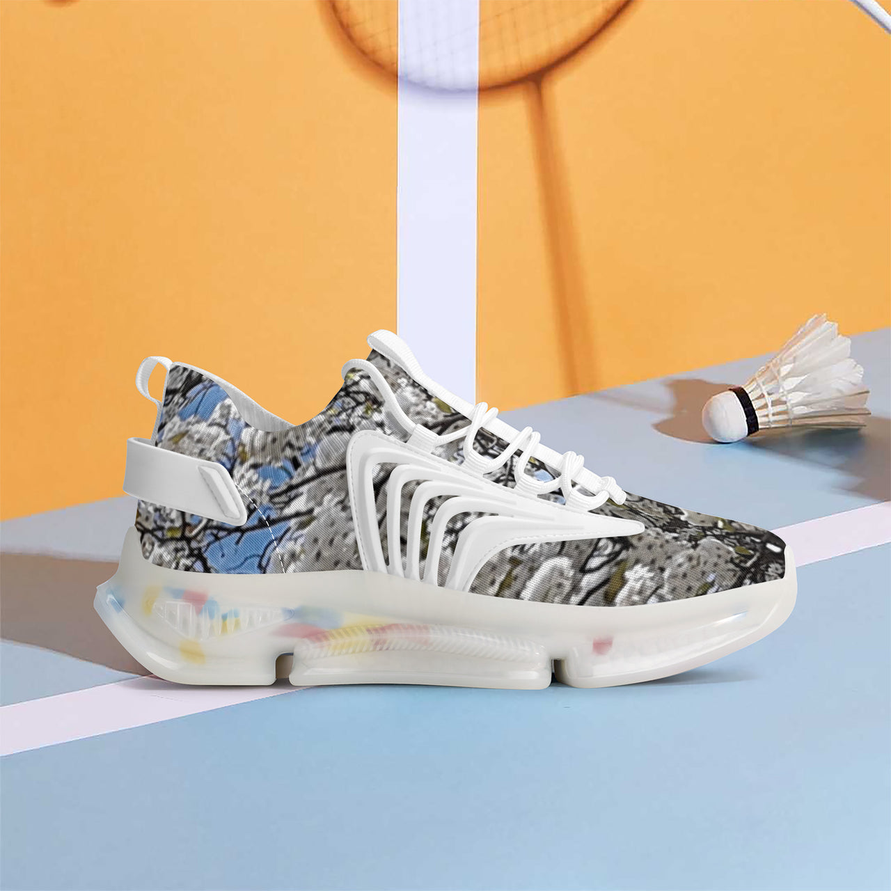 OOTO - BLOSSOMS - SF_S35 Air Max React Sneakers - White soles - 1 COLOR -