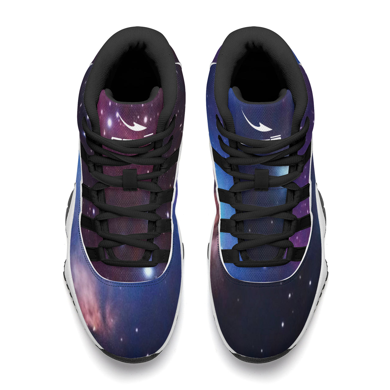 OOTO - SPACE SCENE - High Top Air Retro Sneakers - Black soles - 1 COLOR -