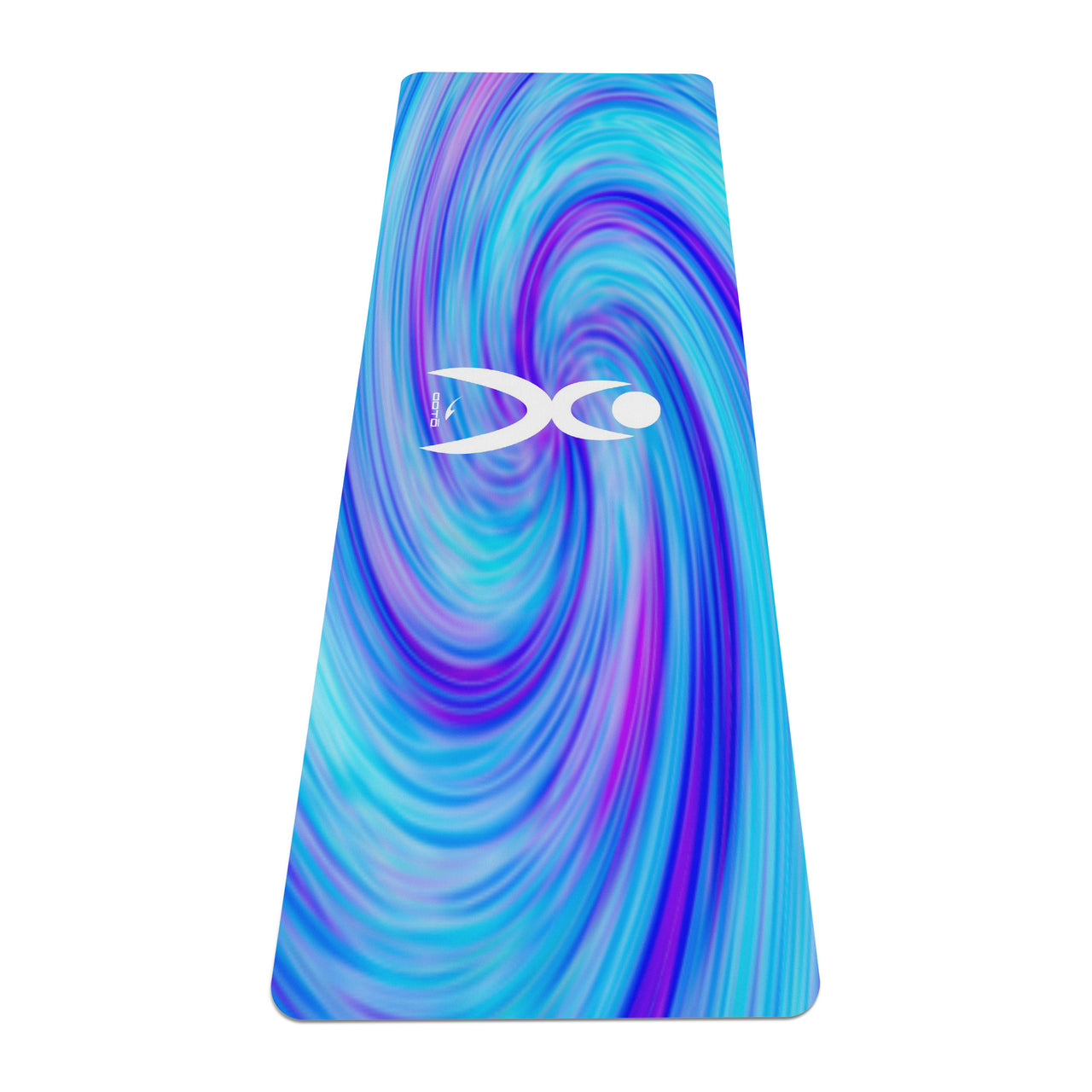 OOTO - Yoga Mat - Glyphic on neon blue swirl -