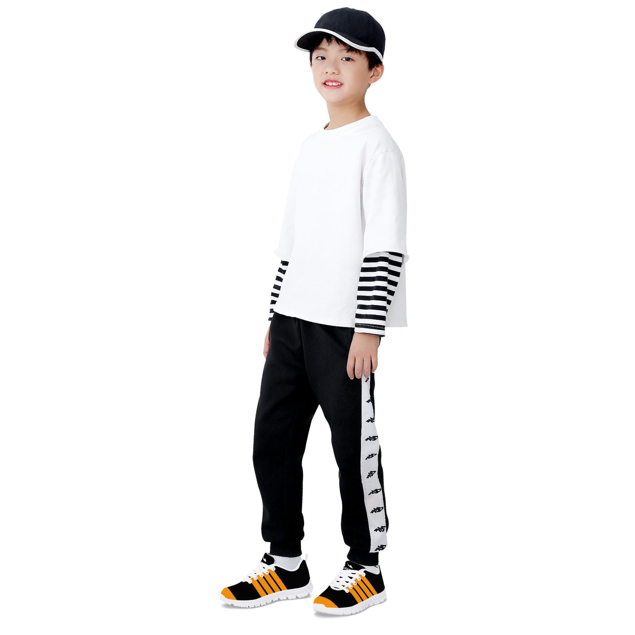 OOTO - STRIPED MOVE -  Kids Sneakers - White soles - 1 COLOR -