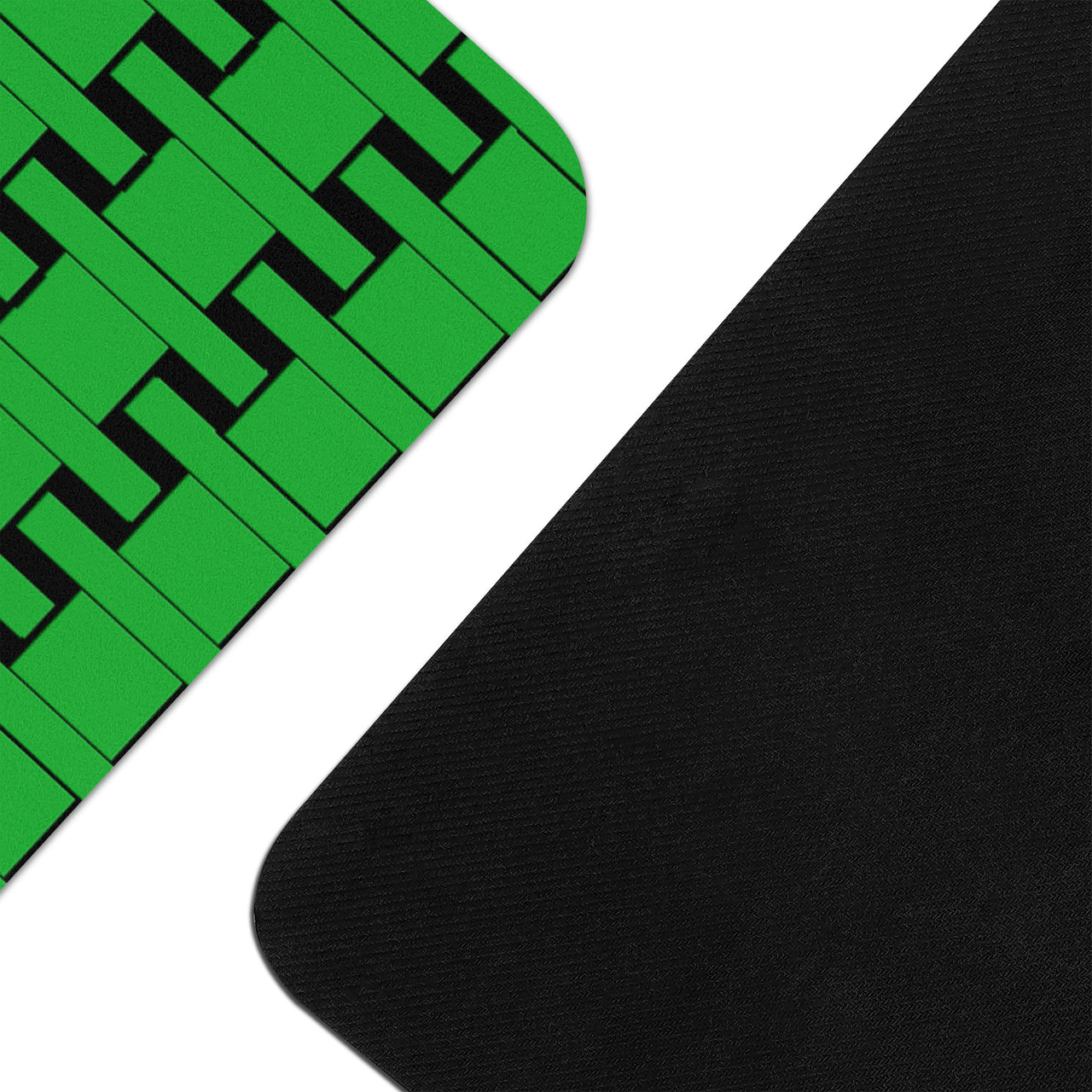 OOTO - Yoga Mat - Lime weave on Black -