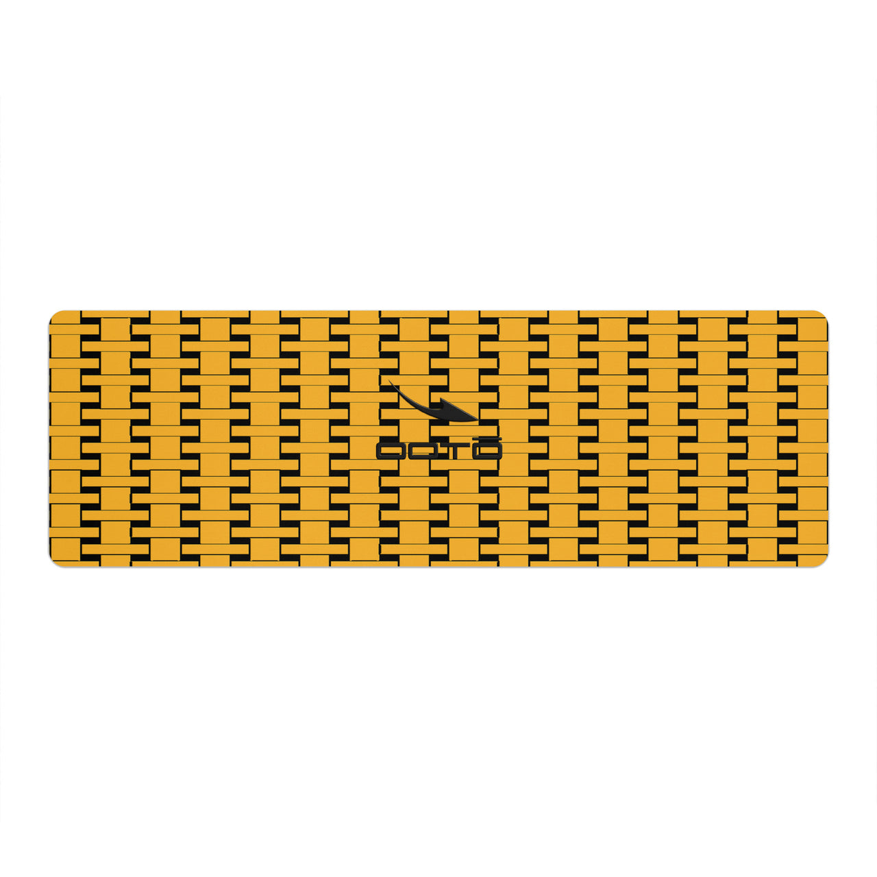 OOTO - Yoga Mat - Yellow weave on Black -