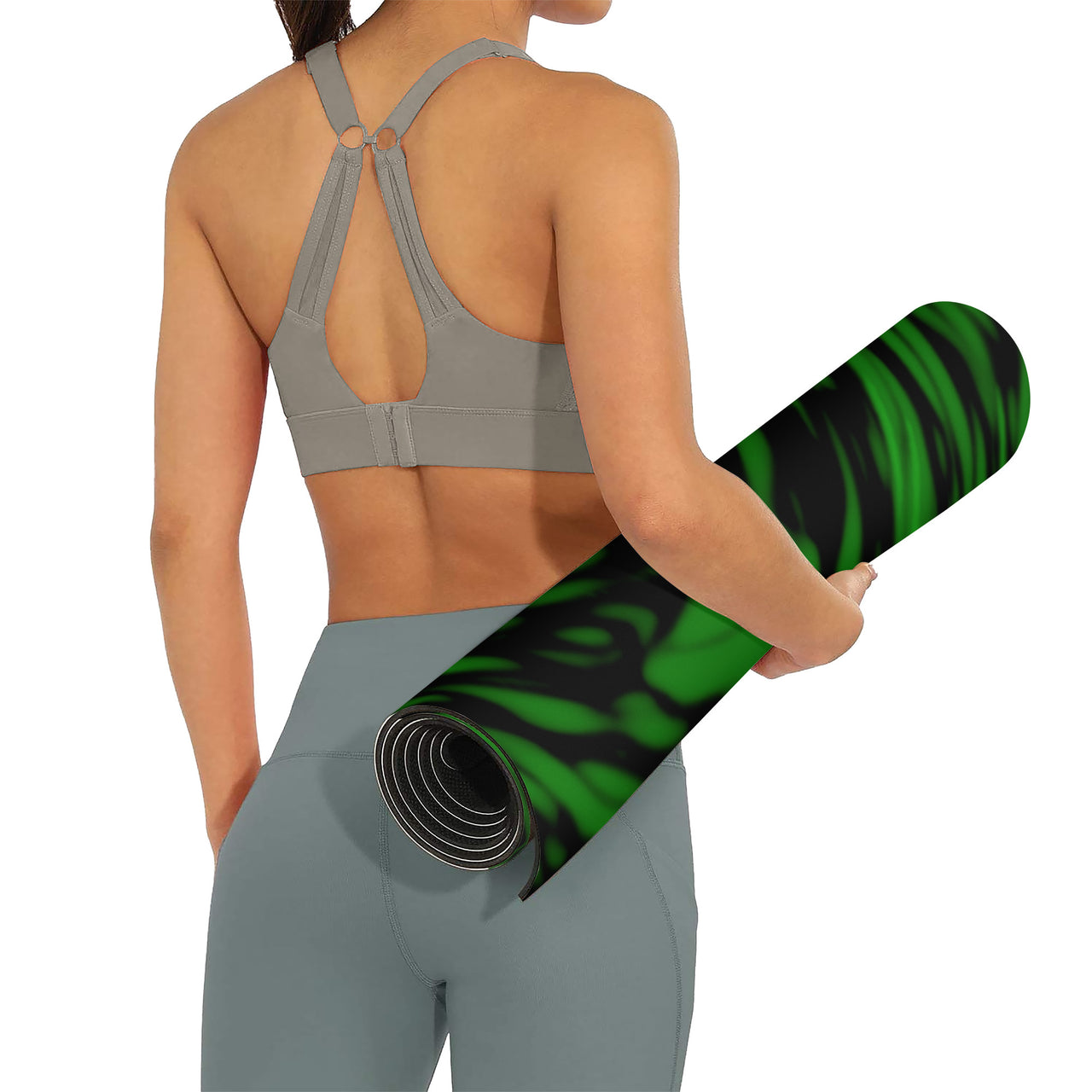 OOTO - Yoga Mat - Dark tunnel en verde