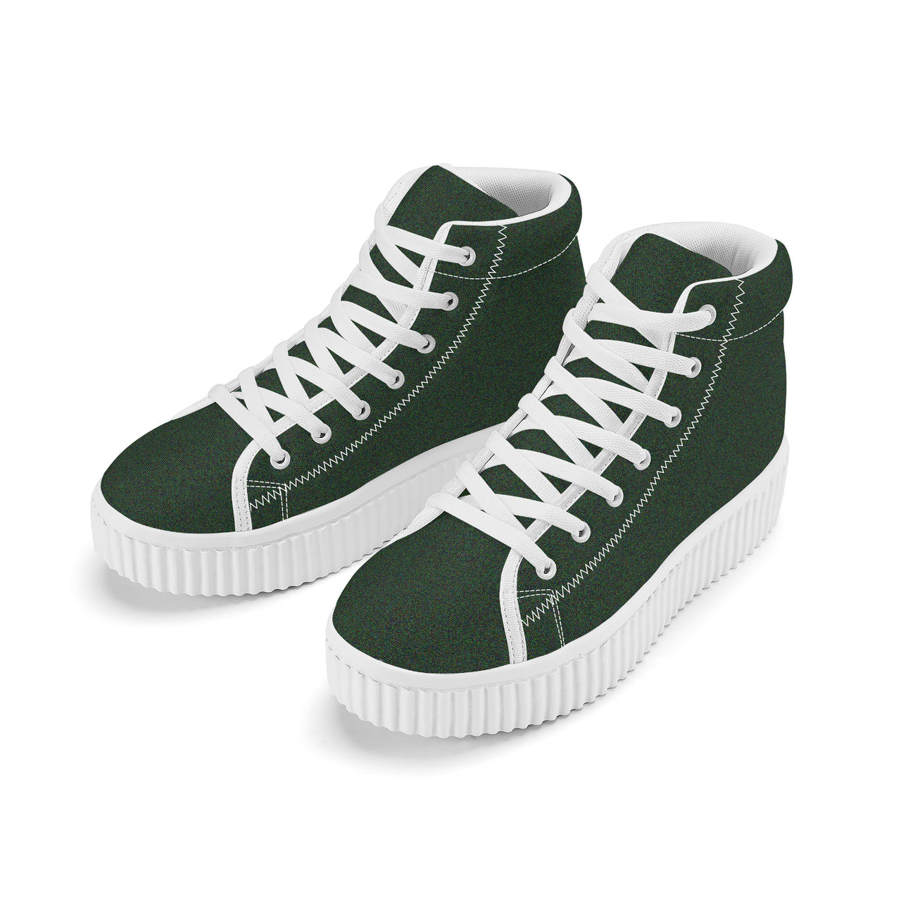 OOTO - GREEN SANDS - Women's High Top Platform Shoes - 1 COLOR -