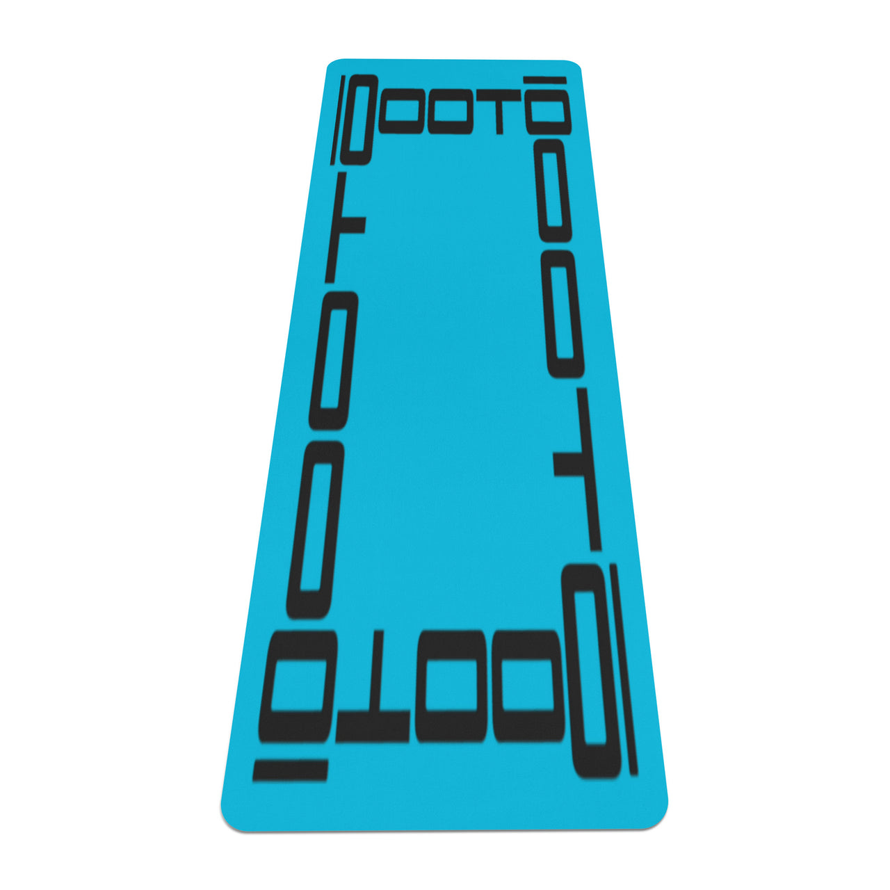 OOTO - Yoga Mat - Black frame on neon light blue