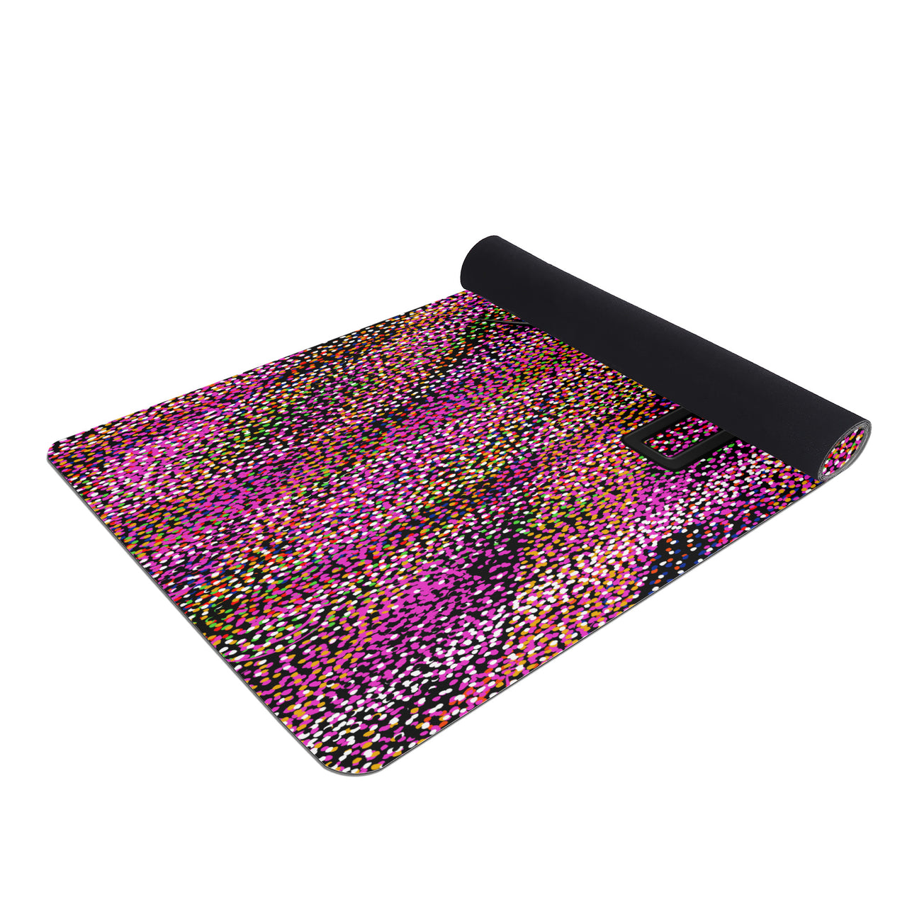 OOTO - Yoga Mat - Dash en black over dotted field