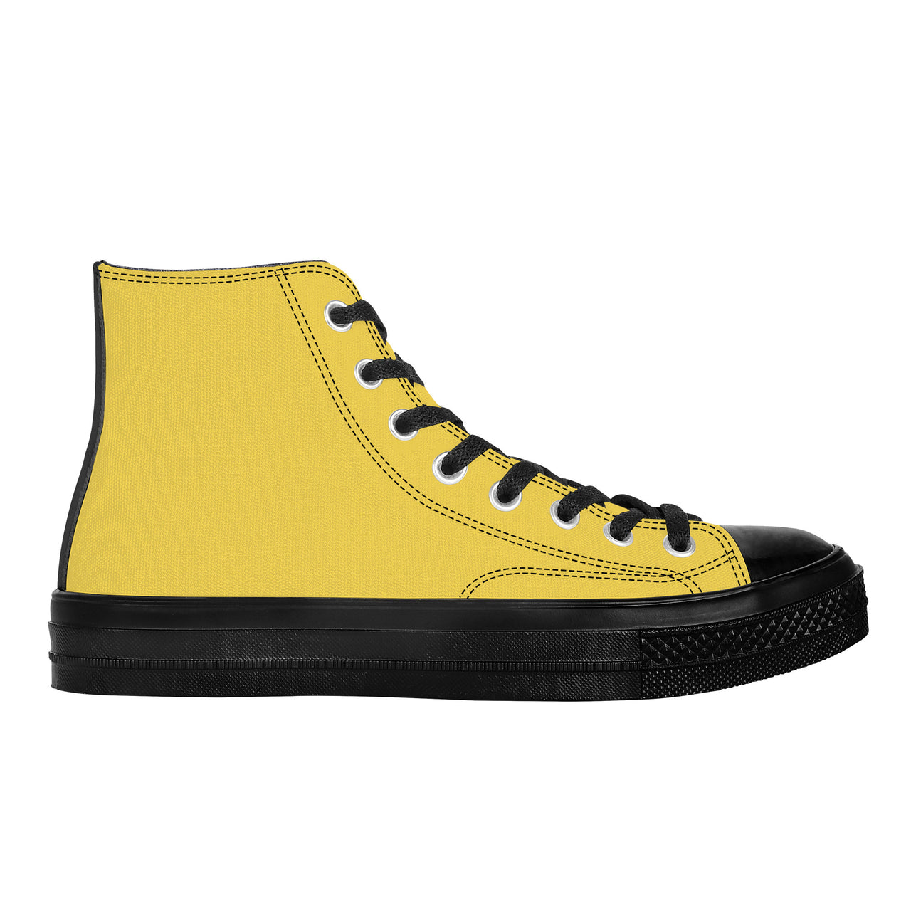 OOTO - LEMON WEDGE - High Top Canvas Shoes - Black soles - 1 COLOR -