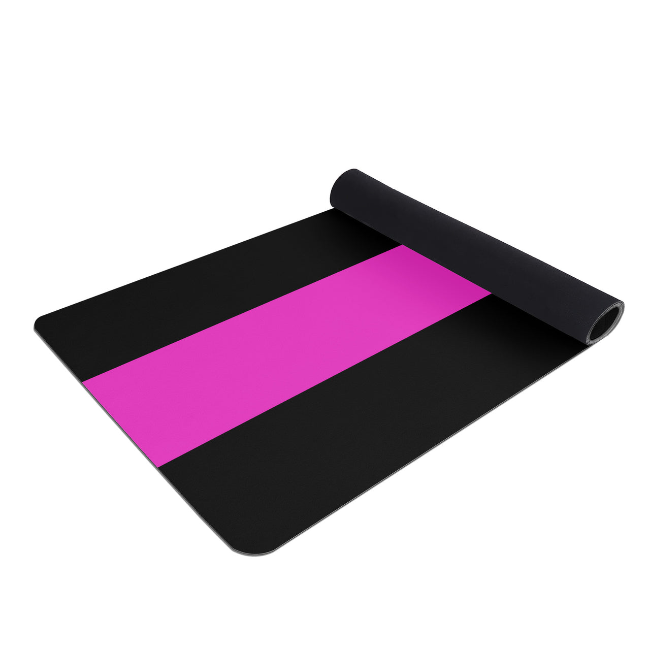 OOTO - Yoga Mat - Neon pink stripe -