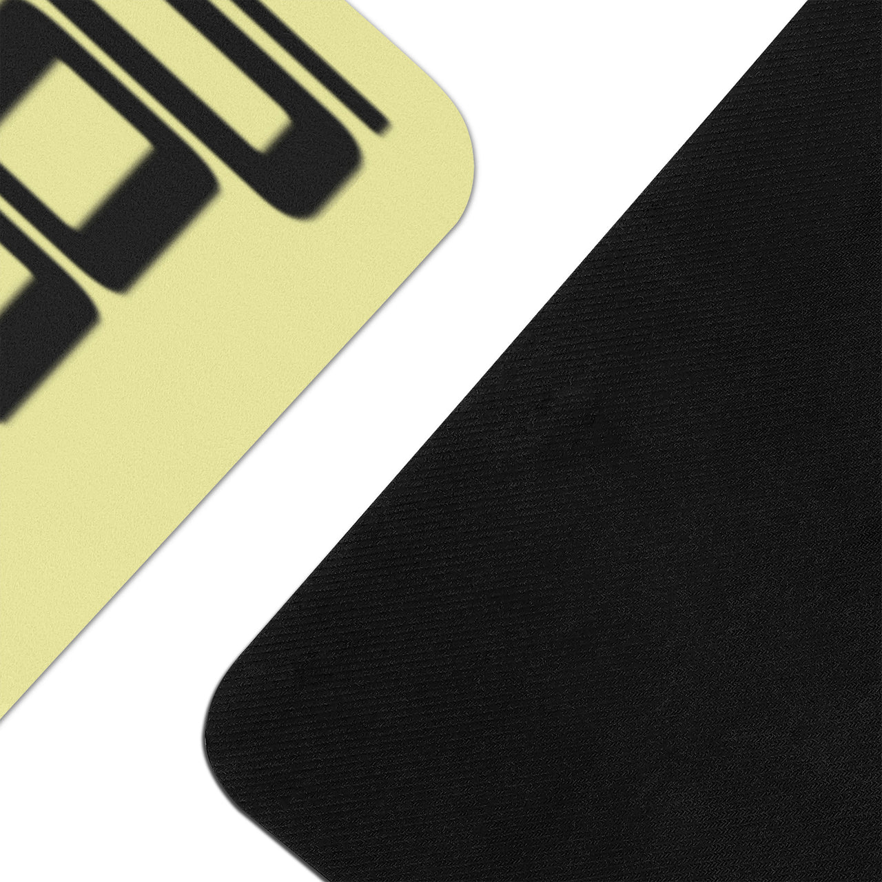 OOTO - Yoga Mat - Black frame on pale yellow