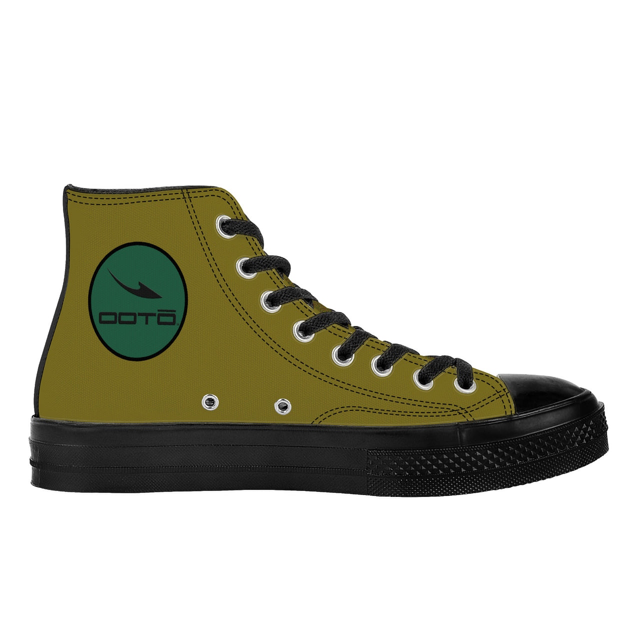 OOTO - NOISEY LT. OLIVE - High top canvas shoes - Black soles - 1 COLOR -