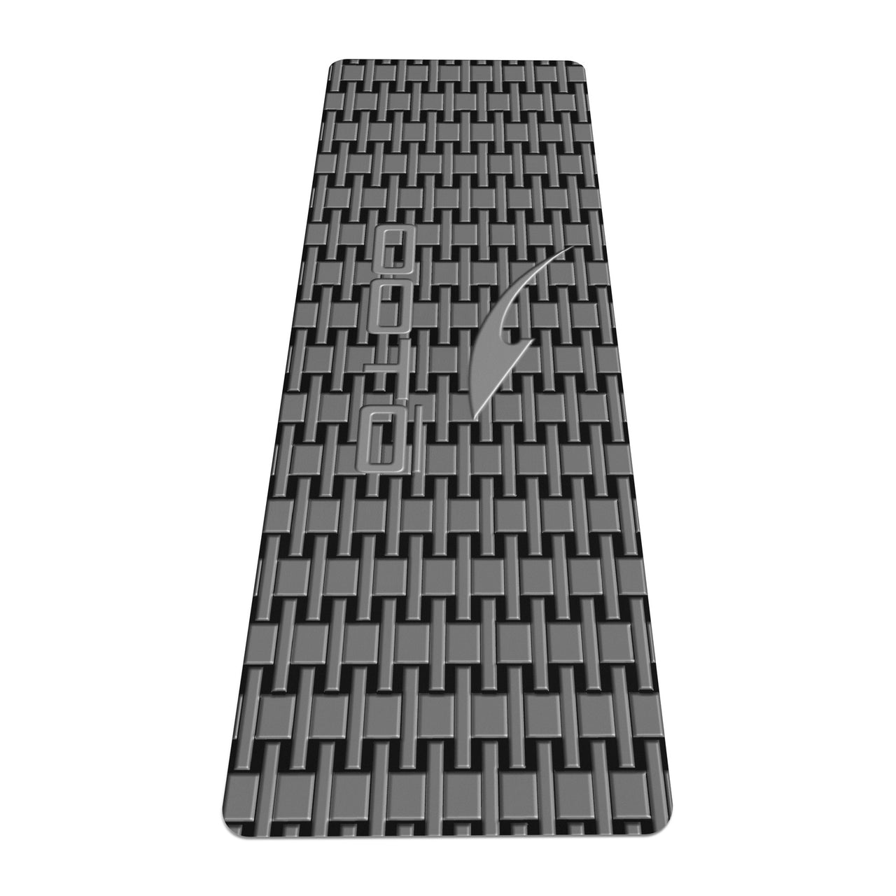 OOTO - Yoga Mat - Steel grate Grey weave on Black -