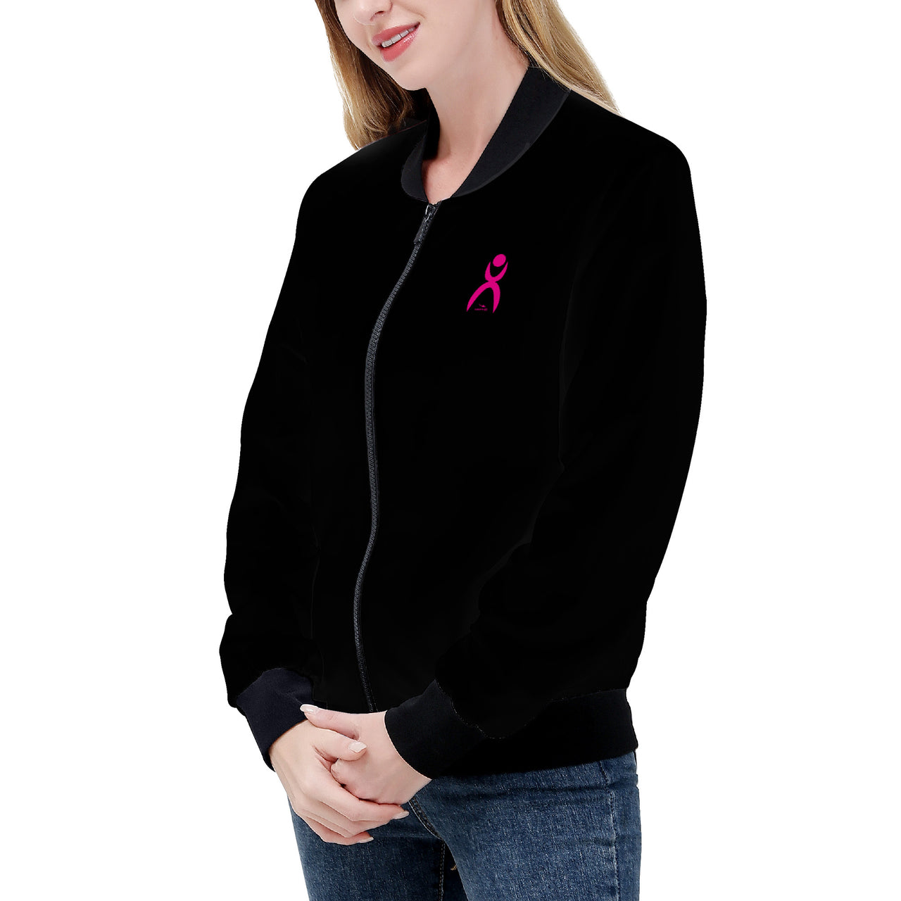 OOTO - GLYPHIC EN PINK - SF_D80 Women's Bomber Jacket - 1 COLOR -