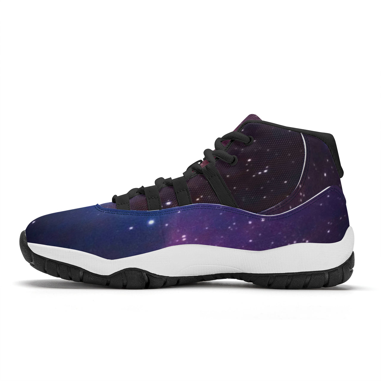 OOTO - SPACE SCENE - High Top Air Retro Sneakers - Black soles - 1 COLOR -