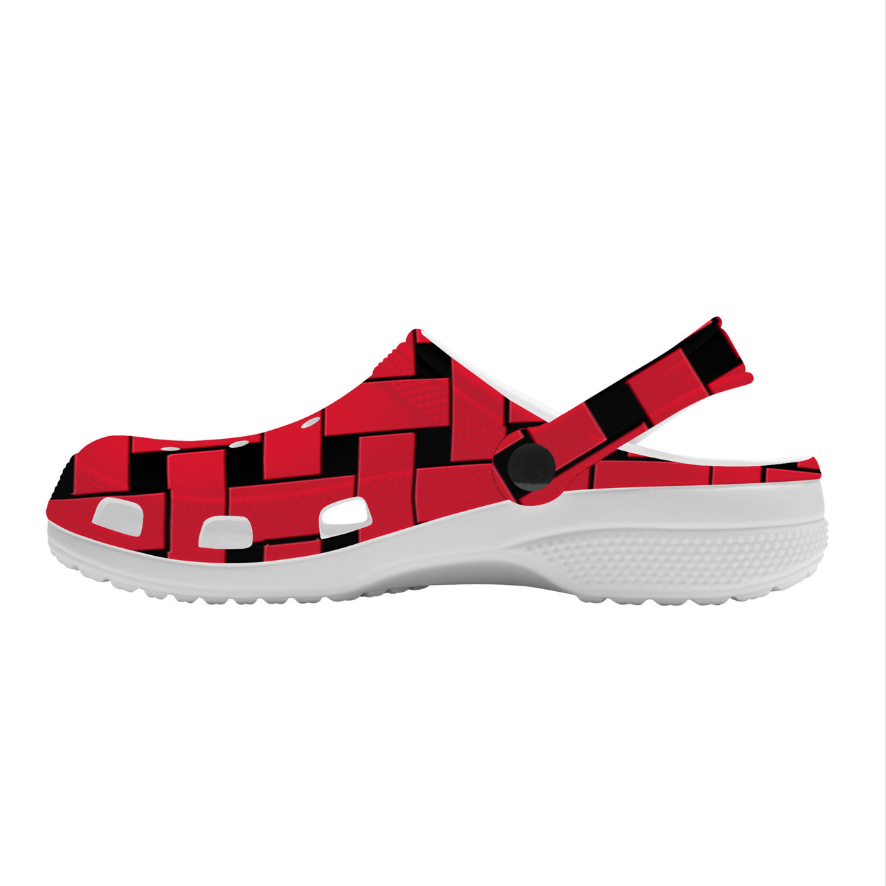 OOTO - RED WEAVE - WITH (OPTIONAL) PIVOTING HEEL STRAP - SF_S48_All Over Printing Crocs Clogs -