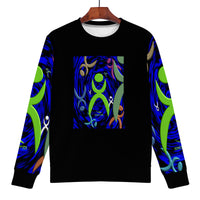 Thumbnail for OOTO - GLYPHIC EN DIMENSIONAL GRASP - D84 Women's All Over Print Sweatshirt - 1 COLOR -