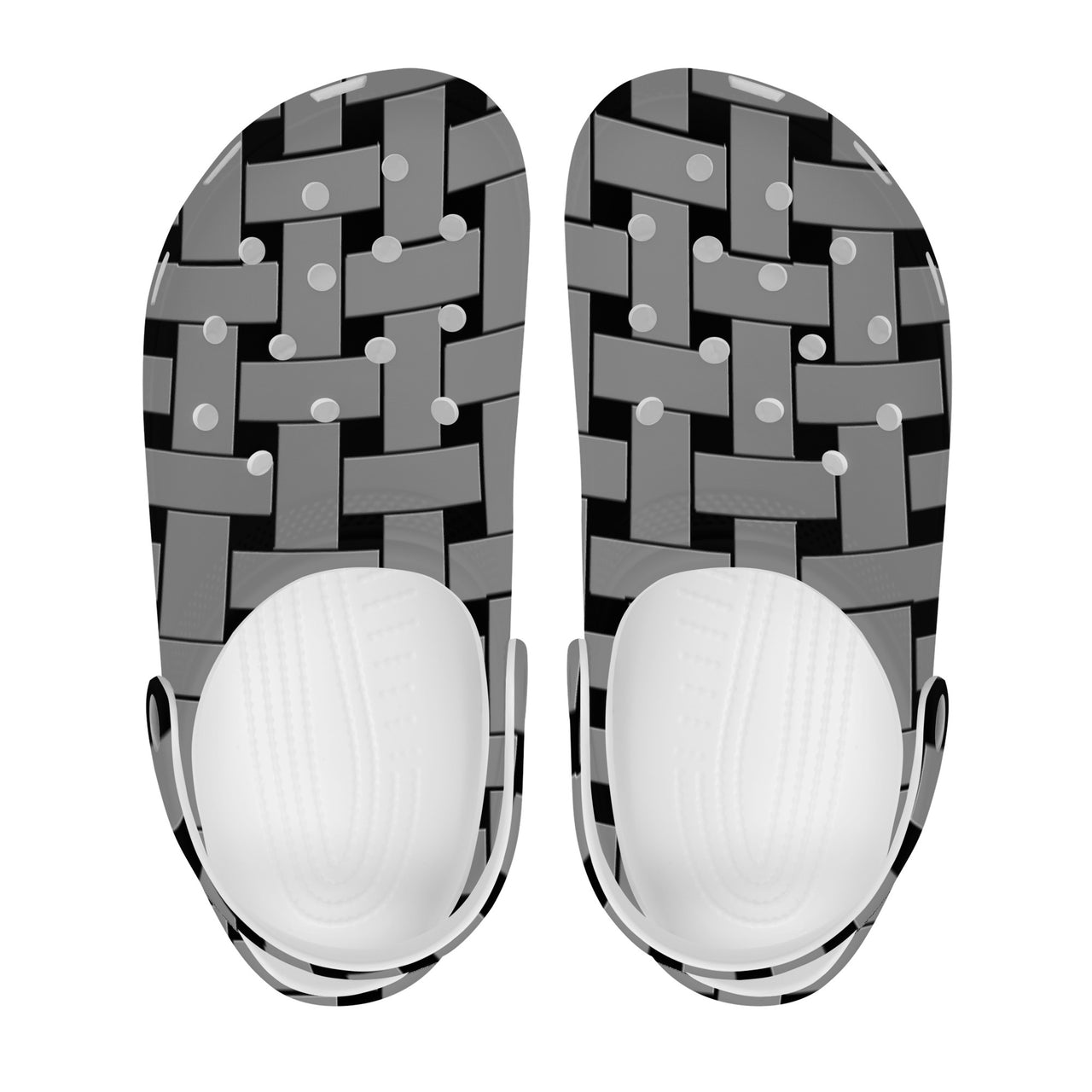 OOTO - GREY WEAVE - WITH (OPTIONAL) PIVOTING HEEL STRAP - SF_S48 -_Crocs Clogs -