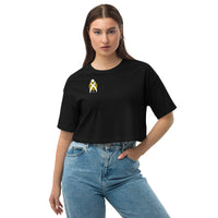 Thumbnail for Loose drop shoulder crop top - 3 COLORS -