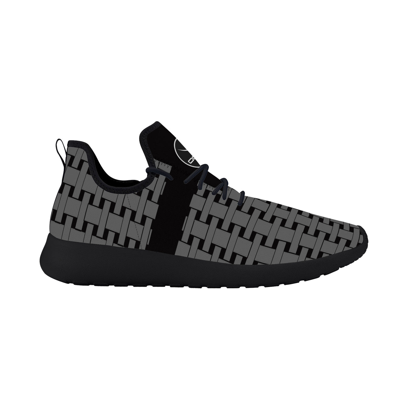 OOTO - Lightweight Mesh Knit Sneaker - GREY WEAVE ON BLACK - Black soles - 1 COLOR -