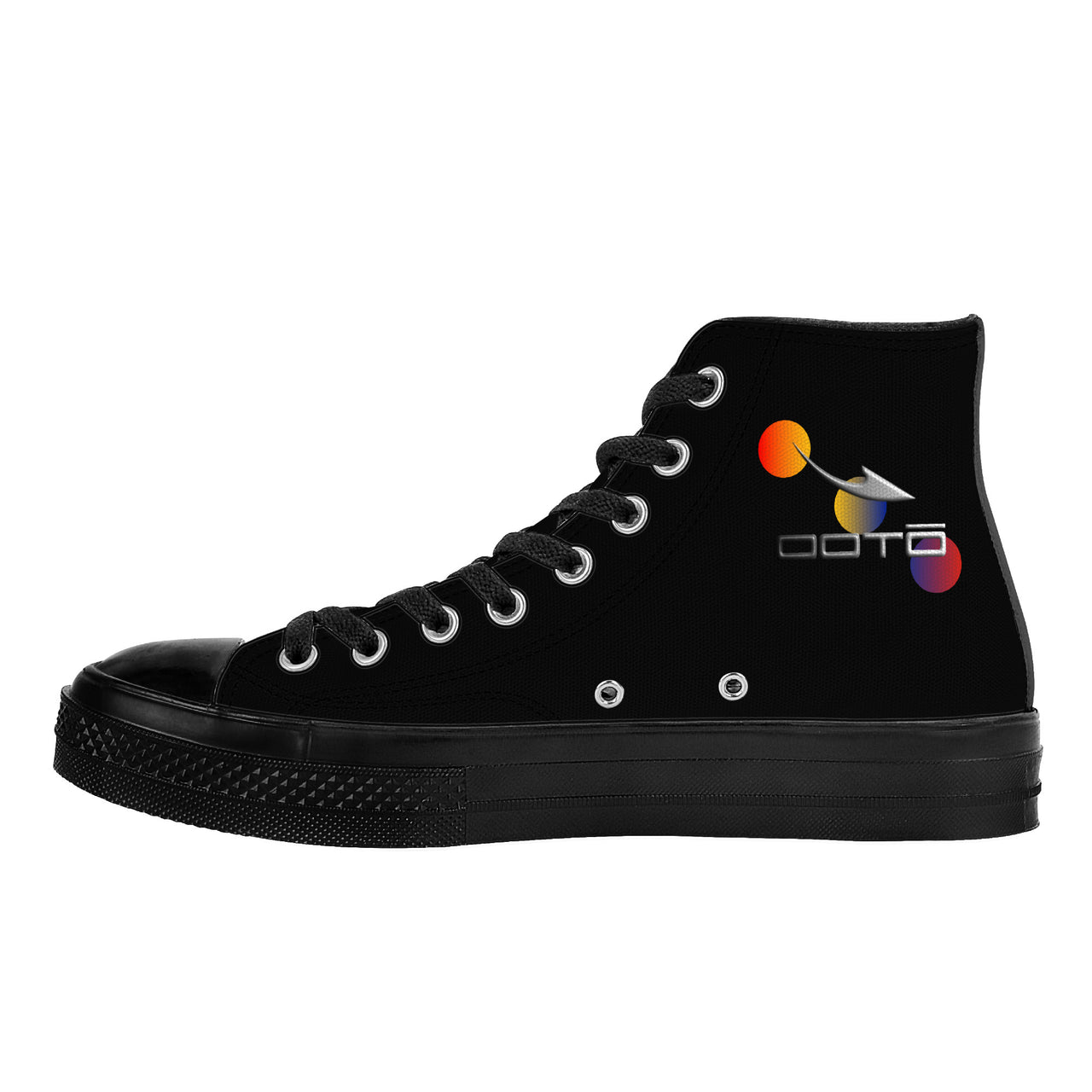 OOTO - High Top Canvas Shoes - DOWNWARD ORBITAL FADE - Black soles - 1 COLOR -