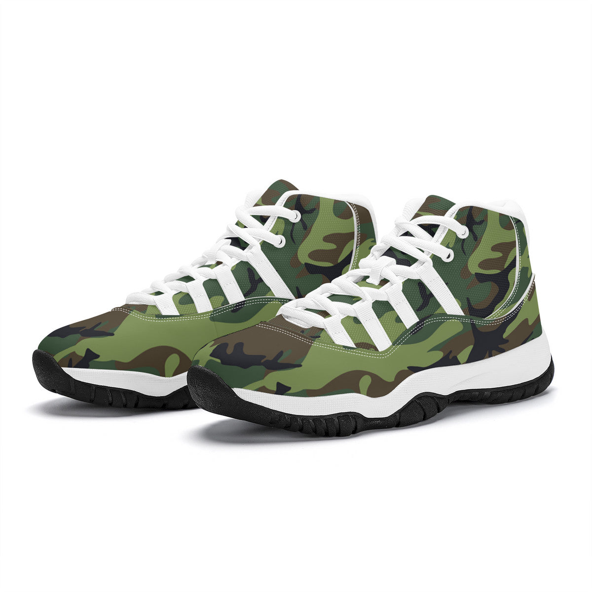 OOTO - FULL COURT CAMO - High Top Air Retro Sneakers - 1 CAMO COLOR -