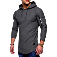 Thumbnail for Men's Army Arm Zip Pocket Pullover Hoodie - K - 5 COLORS -