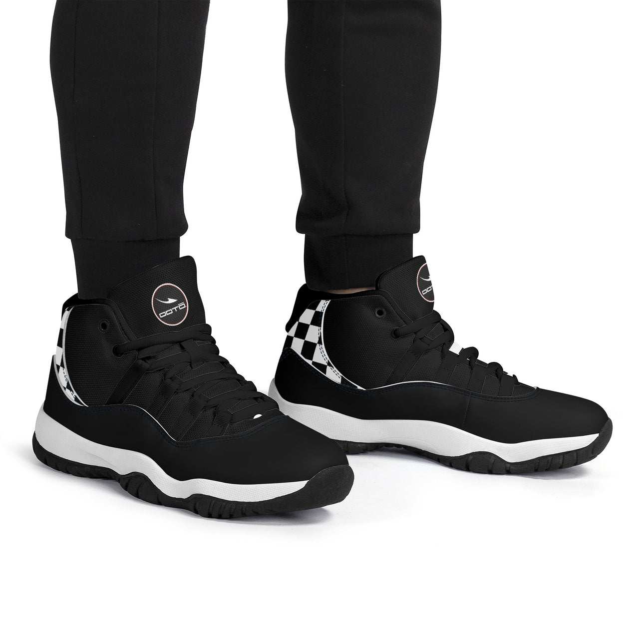 OOTO - NIGHT WALKERS - SF_S38 High Top Air Retro Sneakers - Black soles - 1 COLOR -