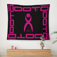 Thumbnail for OOTO - GLYPHIC EN NEON PINK - Wall Tapestry - 3 SIZES -