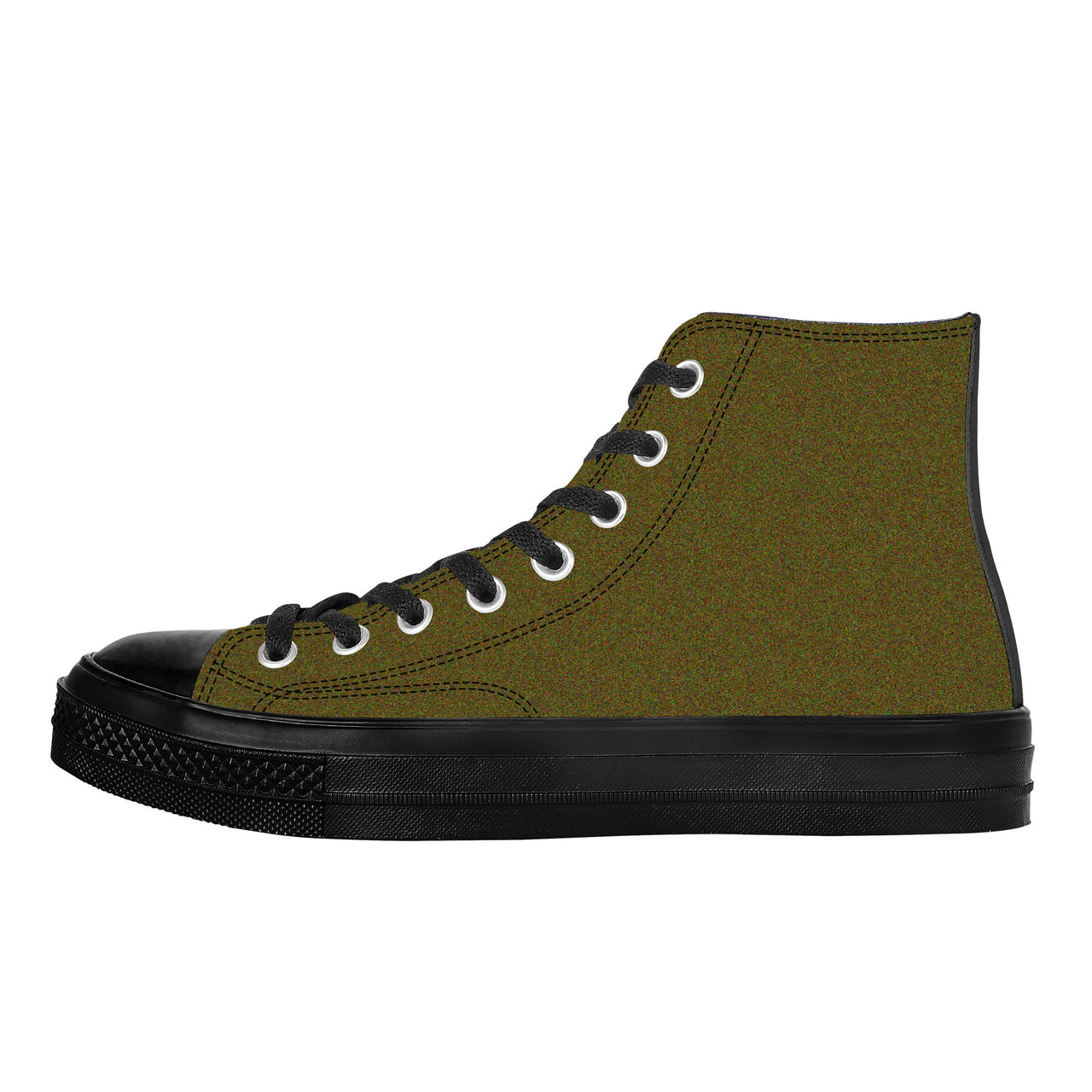 OOTO - SF_D71 High Top Canvas Shoes - NOISEY OLIVE - Black soles - 1 COLOR -