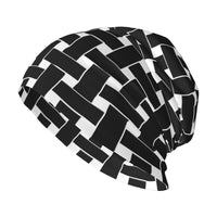 Thumbnail for OOTO - BLACK WEAVE ON WHITE - HC_T6 Adult Knitted Beanie - 1 COLOR -