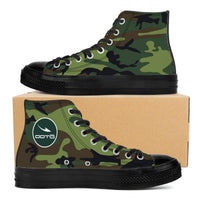 Thumbnail for OOTO - CAMO W/ GN - SF_D71 High Top Canvas Shoes - Black soles - 1 COLOR -