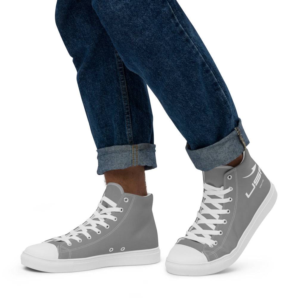 OOTO - Men’s high top canvas shoes - USA DASH - White soles - 1 COLOR -