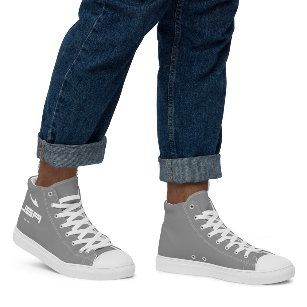 OOTO - Men’s high top canvas shoes - USA DASH - White soles - 1 COLOR -