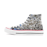 Thumbnail for OOTO - BLOSSOMS - D70 High Top Canvas Shoes - White soles - 1 COLOR -