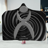 Thumbnail for OOTO - SPIRALING GLYPHIC - SF_F15 Hooded Blanket - 2 SIZES -1 COLOR -